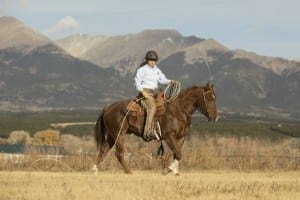 Eddie as a 5 year old in the Rocky Mountain Ranch Saddle