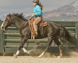 Julie riding Dually.